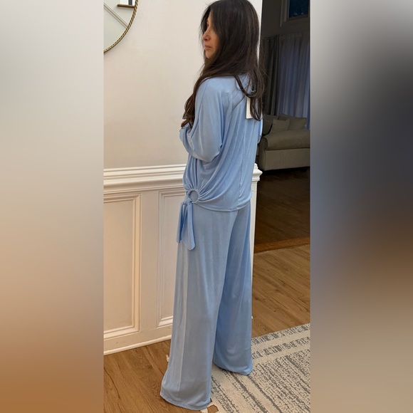 ShopEvelynne Light Blue Wide Leg Pants & Jumpsuit - Picture 3 of 3